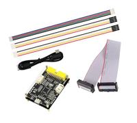 ZEPFJHE Programmeur de débogueur DAP-Link V2, Carte Adaptateur USB JTAG SWD avec en-tête 20 Broches, Prise en série virtuelle, Jeu de câbles, téléchargeur d ' émulateur DAP-Link