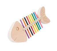 ZEPFJHE Puzzle en bois arc-en-ciel en forme d'arête de poisson pour les tout-petits favorisant la correspondance des couleurs et la formation de la pensée, jeu de société éducatif précoce, jouet