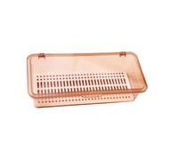 ZEPFJHE Récipient à baguettes avec base ventilée - Design hygiénique - Couvercle anti-poussière - Solution de rangement pour ustensiles - Séchoir à baguettes