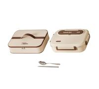 ZEPFJHE Récipient à déjeuner thermique en acier inoxydable avec bol à soupe cuillère 5 compartiments isolés divisés Bentos coffret récipient alimentaire