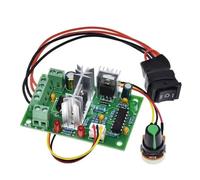 ZEPFJHE Régulateur de vitesse du moteur 120 W CC 10 V-30 V - Tension réglable - Réversible - DC 10 V 12 V 24 V 30 V - Commutateurs de marche avant et arrière
