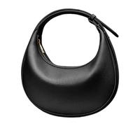 ZEPFJHE Sac à bandoulière croissant pour femme en cuir avec sangle réglable, Noir , One Size