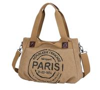 ZEPFJHE Sac à bandoulière en toile tendance pour femme, sac à bandoulière multifonction de grande capacité, sac à bandoulière élégant pour un usage quotidien, kaki, One Size