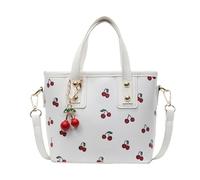 ZEPFJHE Sac à bandoulière esthétique pour femme - Seau en cuir synthétique - Sac à main élégant et sac à main à bandoulière pour femme - Seau en cuir synthétique - Épaule simple, blanc, One Size