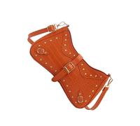 ZEPFJHE Sac à bandoulière rétro simple sous les aisselles en cuir PU avec rivets aisselles pour le quotidien en cuir PU pour femme Rivets épaule rétro sous les bras, o, One Size