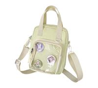 ZEPFJHE Sac à bandoulière tendance inspiré du dessin animé à sangle unique, grande capacité, sac à bandoulière en nylon léger pour adolescents et adultes, imprimé anime élégant pour adolescents, Vert