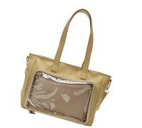 ZEPFJHE Sac à bandoulière transparent sur le thème de l'anime, grande capacité, sac à main décontracté pour étudiants et travailleurs professionnels, kaki, One Size