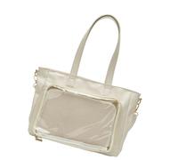 ZEPFJHE Sac à bandoulière transparent sur le thème de l'anime, grande capacité, sac à main décontracté pour étudiants et travailleurs professionnels, Blanc basique., One Size