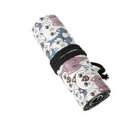 ZEPFJHE Sac à crayons à 12/24/36/48/72 trous - Motif chats - Organiseur de stylos, 48 trous