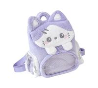 ZEPFJHE Sac à dos confortable en PVC à large sangle avec poches spacieuses à trois côtés pour le rangement des étudiants et une poche d'affichage