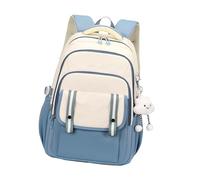 ZEPFJHE Sac à dos d'école fonctionnel en nylon de grande capacité pour sac à dos Studnet Adolescent Voyage Sac à dos en nylon, bleu