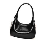 ZEPFJHE Sac à main en cuir pour femme - Élégant et décontracté - Tendance - Avec bretelles amovibles - Fermeture éclair - En cuir synthétique, Noir , One Size