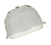 ZEPFJHE Sac à main polyvalent en acrylique pour femme, sac à main de soirée, sac à bandoulière pour mariage et soirée élégante, Argenté., One Size