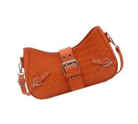 ZEPFJHE Sac à main tendance avec sangle de ceinture et détails cloutés - Sac à bandoulière léger en cuir synthétique décontracté pour femme - Sac à bandoulière clouté avec sangle en chaîne, o, One