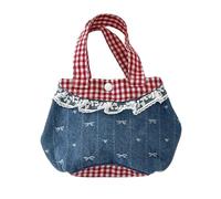 ZEPFJHE Sac à main tendance pour femmes et filles - Design unique - Grand espace de rangement - Poignée supérieure - Pour le travail et les voyages - Sac pour femme, Nœud bleu foncé, One Size