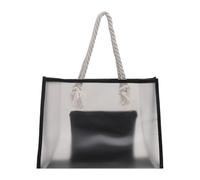 ZEPFJHE Sac à main transparent pour femme - Grande capacité - Avec poignées en corde - Élégant - Pour le travail - Grande capacité - Pour femme - Stade - Sac à main transparent, Noir givré., One Size