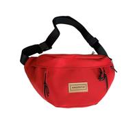 ZEPFJHE Sac banane unisexe avec sangle réglable - Petit sac à bandoulière - Sac de poitrine assorti, Rouge