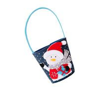ZEPFJHE Sac cadeau de Noël réutilisable avec poignée lavable pour décorations de fête et fournitures de Noël