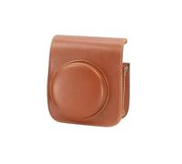 ZEPFJHE Sac de transport en cuir synthétique pour appareil photo avec sangle réglable - Résistant aux rayures - Pour caméras de sport, marron, Ensemble de bagages