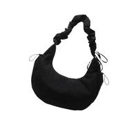ZEPFJHE Sac en nylon matelassé de grande capacité pour femme, sac à bandoulière ergonomique, léger, pratique, décontracté, sac de jour pour usage quotidien, Noir , One Size