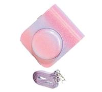 ZEPFJHE Sac pour appareil photo avec bandoulière et boucle de réglage - Idéal pour les voyages, rose/violet, Ensemble de bagages