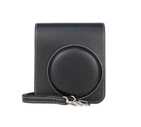 ZEPFJHE Sac pour appareil photo portable, petit étui pour appareil photo, sac à bandoulière en cuir PU, sac à main à motif tendance pour appareil photo Mini40, Noir , Ensemble de bagages