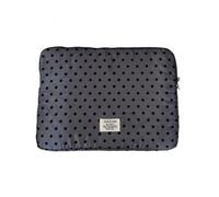 ZEPFJHE Sac pour ordinateur portable professionnel avec motif à pois et bretelles réglables, poignée épaisse, absorption des chocs, pour les entreprises, gris, 13 to 14 inches