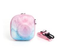 ZEPFJHE Sacoche de transport rigide pour appareil photo avec bretelles pour mini7+/8/9/12 dégradé de couleur, Bleu Rose, Ensemble de bagages