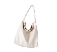 ZEPFJHE Sacs à main Toted en cuir synthétique - Grand sac à bandoulière décontracté tendance avec fermeture à boutons-pression pour femmes et filles, beige, One Size