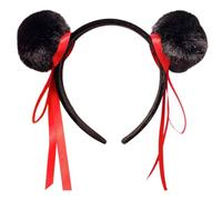 ZEPFJHE Serre-tête à boules rondes tendance pour enfants - Accessoire de cheveux en fourrure - Accessoire de cosplay assurant confort et durabilité - Bandeau doux et confortable