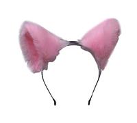 ZEPFJHE Serre-tête à oreilles de chaton en fourrure pour femme - Joli serre-tête pour Halloween cosplay fête fantaisie