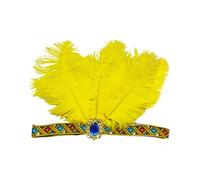ZEPFJHE Serre-tête à plumes style mardi gras, bal de promo, pour fête, carnaval, célébrations, coiffure, style vintage, noir