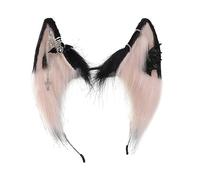 ZEPFJHE Serre-tête avec oreilles de loup en alliage pour séances photos