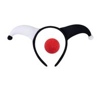 ZEPFJHE Serre-tête de clown coloré avec nez - Accessoires de cosplay pour Halloween, fêtes d'anniversaire et événements festifs - Couleurs vives