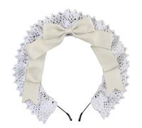 ZEPFJHE Serre-tête en dentelle douce avec nœud papillon pour femmes et filles, accessoires de cheveux pour fête et cosplay, bandeaux mignons