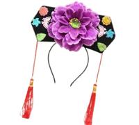 ZEPFJHE Serre-tête fantaisie pour fille Princesse chinoise pour accessoires photo Fleur Couvre-chef traditionnel Qitou