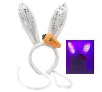 ZEPFJHE Serre-tête Happy Easter pour enfant et adulte - Serre-tête oreilles de lapin - Accessoires de jeu de rôle - Accessoires pour cheveux pour fêtes et rassemblements