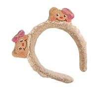 ZEPFJHE Serre-tête ours en peluche de dessin animé pour adultes et enfants, fêtes de fin d'année, festival de musique, accessoire pour cheveux