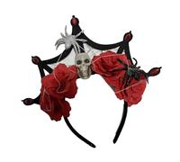 ZEPFJHE Serre-tête squelette de sorcière pour fête Halloween mariée Diable Animation Cerceau à cheveux pour spectacle en direct Jeu de rôle Bandeau enfants
