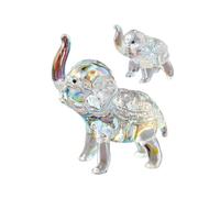 ZEPFJHE Statues d'éléphants miniatures en cristal pour femmes, mamans avec bébés, décoration de la maison et éléphants collectionneurs statue d'animal