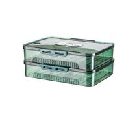 ZEPFJHE Support de raviolis à plusieurs couches avec minuteur de date, boîte de rangement transparente pour cuisine, accessoire pour Wontons et plus encore. Passe au réfrigérateur et au congélateur