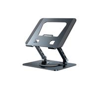 ZEPFJHE Support de refroidissement réglable à deux axes pour ordinateur portable - Cadre pliable en alliage d'aluminium - Base pivotante à 360° - Suspension ergonomique de bureau pour 10 appareils de