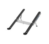 ZEPFJHE Support en aluminium pour ordinateur portable avec hub USB 3 0 6 hauteurs réglables Design ergonomique pour appareils de 10 à 15 pouces Support léger pour ordinateur portable
