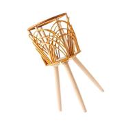 ZEPFJHE Support en rotin pour plantes d'intérieur en paille tissée avec pieds