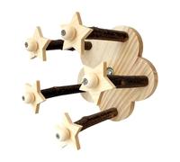 ZEPFJHE Support interactif en bois pour perroquets colorés - Jouet rotatif pour animaux de compagnie - Exercice de gym pour inséparables