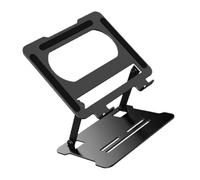 ZEPFJHE Support pliable en acier au carbone avec base antidérapante et cadre ventilé pour ordinateur portable jusqu'à 17"
