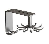 ZEPFJHE Support rotatif à 360 degrés en acier au carbone avec crochet adhésif pour serviettes et manteaux, support mural pour ustensiles de cuisine, rangement de cuisine moderne