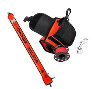 ZEPFJHE Surfaces Marqueur Bouées et Plongées Enrouleur Gonflable Scubas Signaux Tube Saucisses avec Clip Bobine de Plongée Haute Visible Gonflable Scubas Tube Saucisses avec Bobine de Plongée Clip
