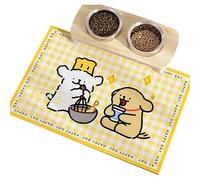 ZEPFJHE Tapis d'alimentation imperméable pour chiens et chats en PVC antidérapant facile à utiliser pour l'intérieur et l'extérieur