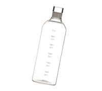 ZEPFJHE Tasse en verre marqué pour les hydratations quotidiennes Tasse en verre robuste avec échelle de temps pour une eau facile